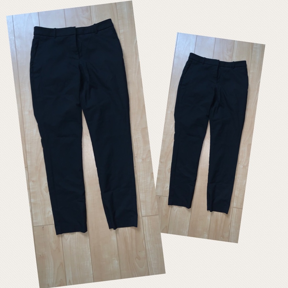 Black straight leg work pant